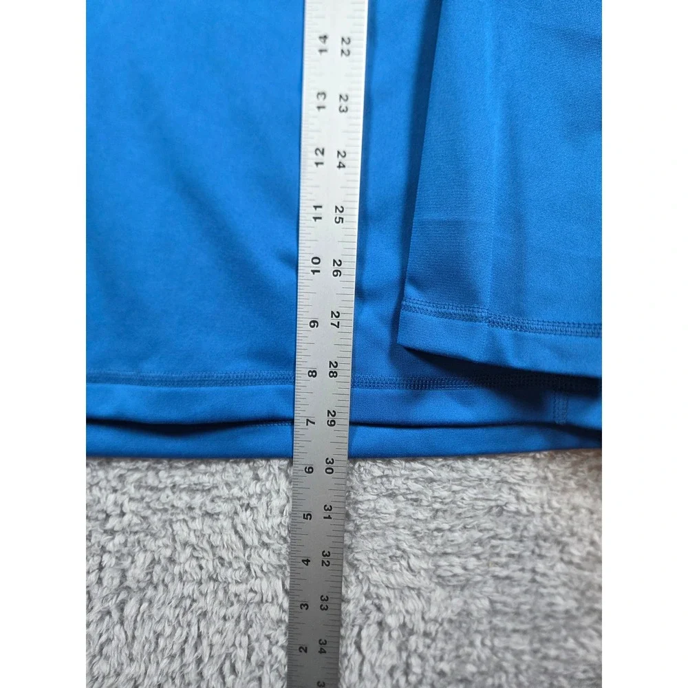 The‎ North Face Quarter Zip Pullover XL Blue Mens CR Patch Logo Activewear